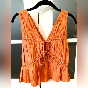 Frame sleeveless blouse, NWOT size M, cotton